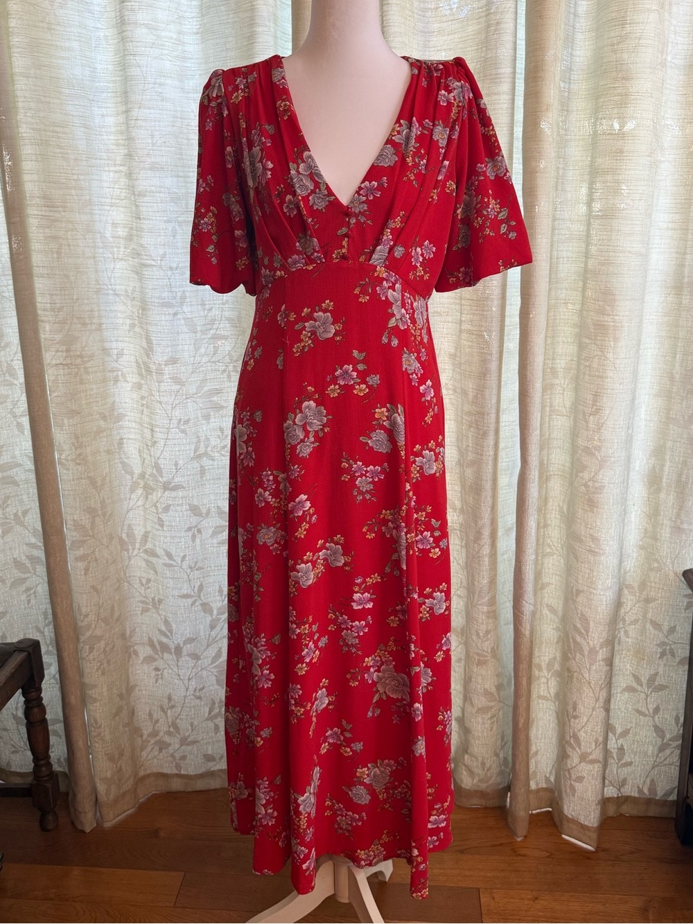 Betsey Johnson V-neck Maxi Dress